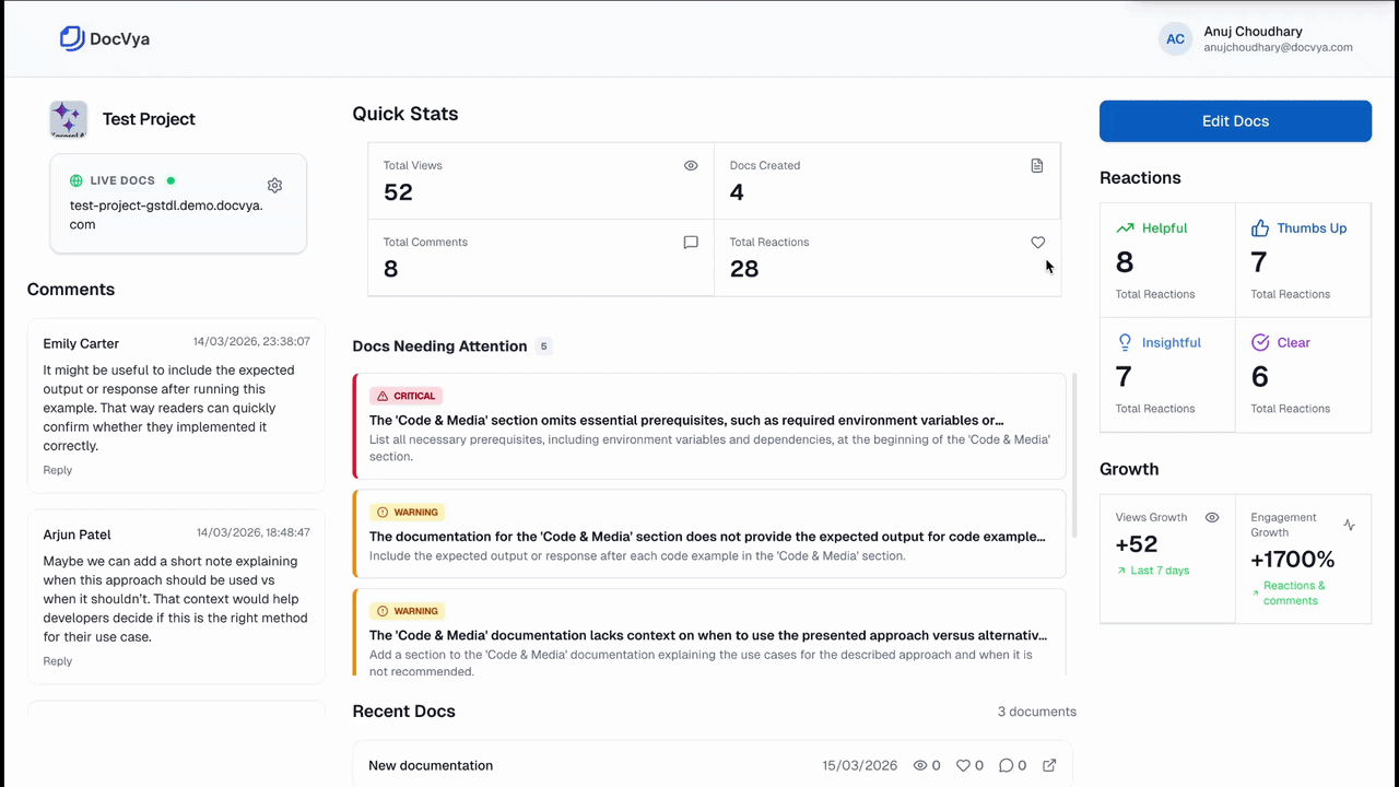 Improve Docs with AI Insights demo